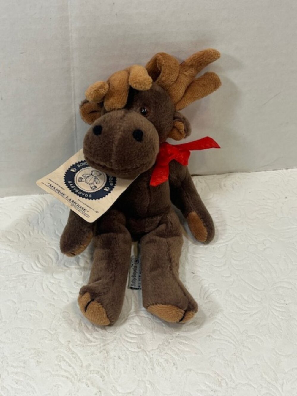 VTG Baby Boyds Bears, "Maddie Lamoose" Beanbag Plush Stuffed Toy 7" w/Tag Brown
